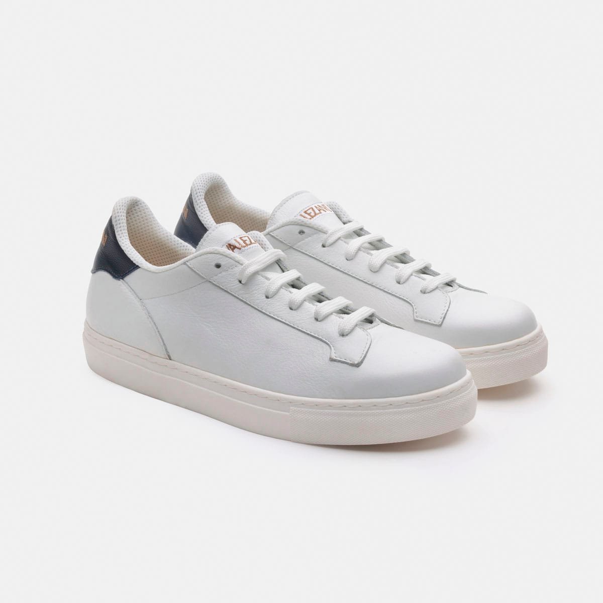 valezani sneakers uomo bianca blu made in italy