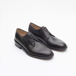 scarpe derby uomo di lusso valezani in vera pelle fatto a mano artigianale made in italy veneto cuciture a mano colore nero